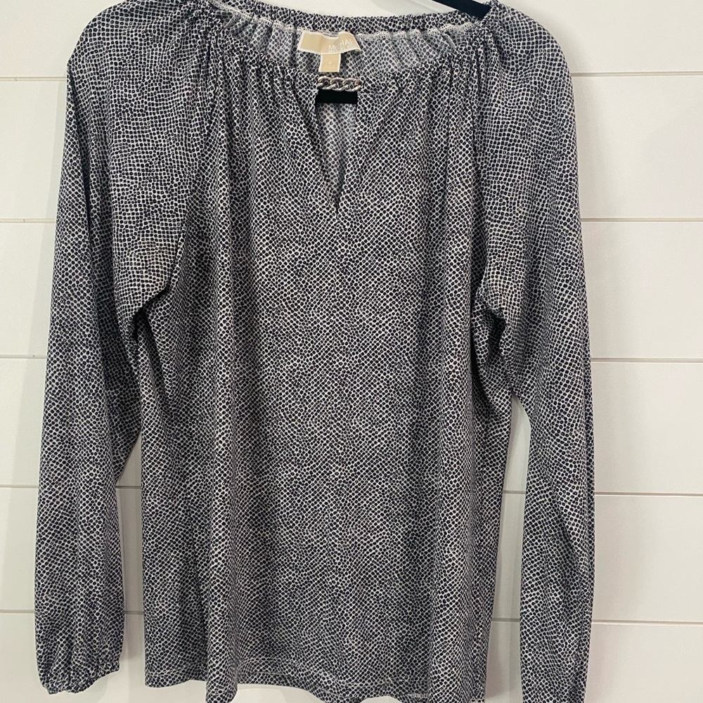 Michael Kors Black and White Blouse